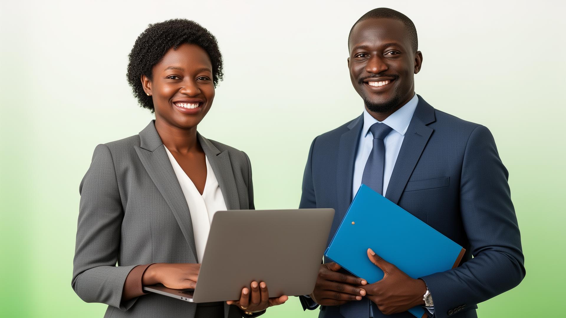 Professionnels béninois souriants